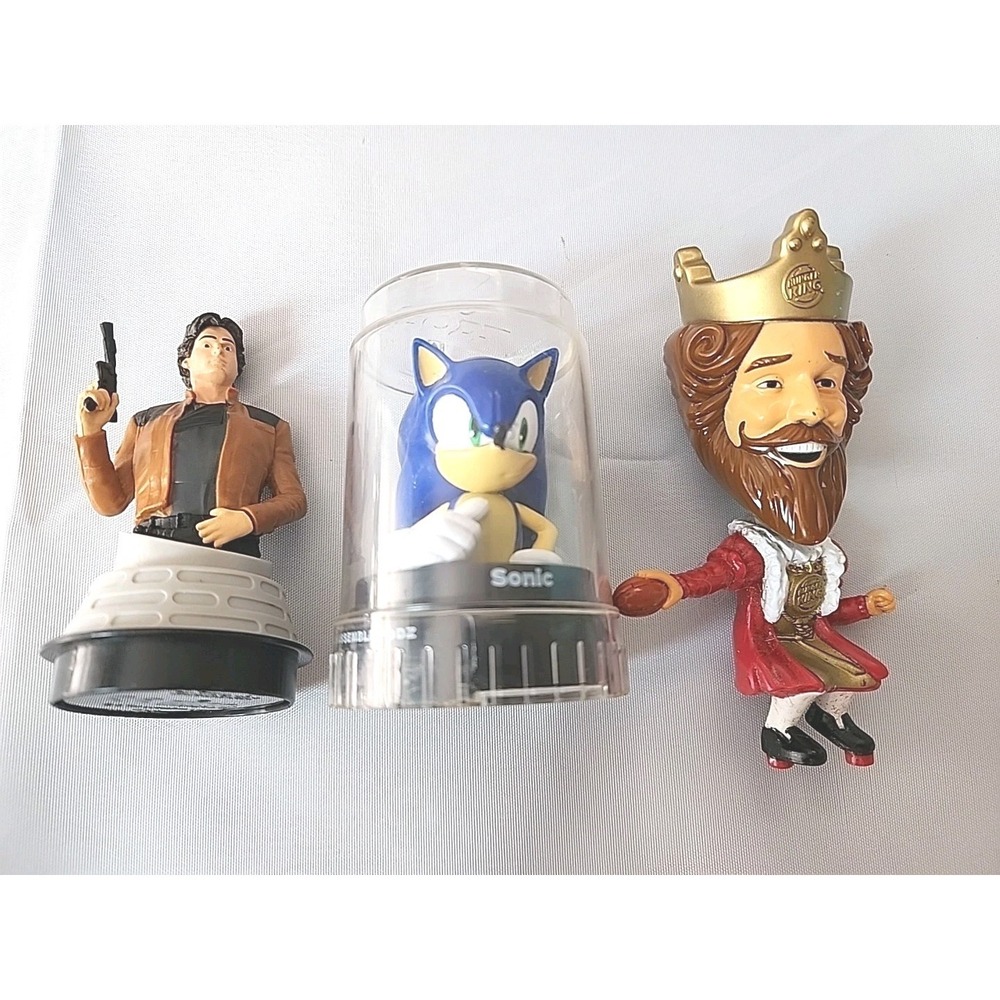 Collectible Toys 3pc Hans Solo Topper, Funko NFL Football Bobblehead, Sonic PODZ